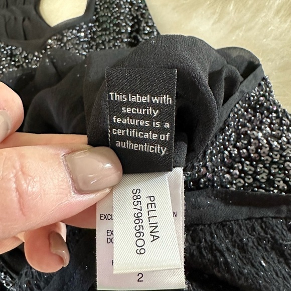Authentic DIANE VON FURSTENBERG PELLINA BLACK SEQUINS RACER BACK TANK TOP 2 - Picture 10 of 12